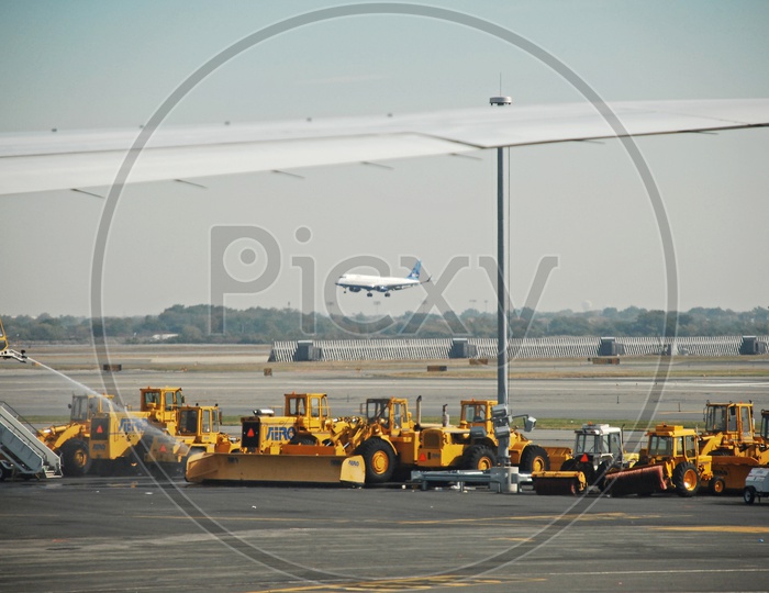 Cargo Loading Motor Vehicles in an Airport