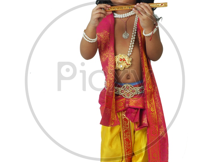 Indian Child or Indian Kid in traditional Wear