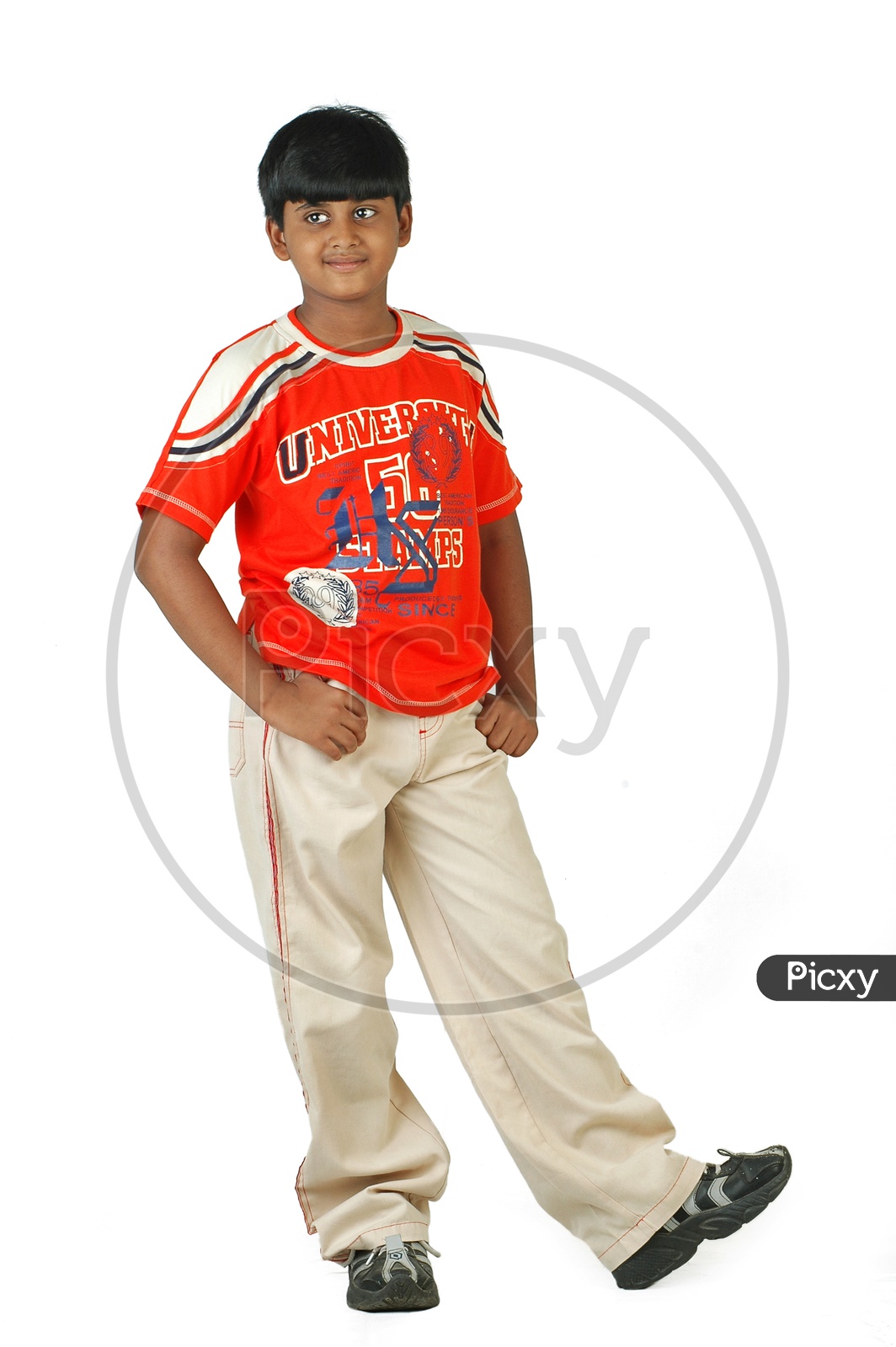 Indian boy wearing pant and t-shirt