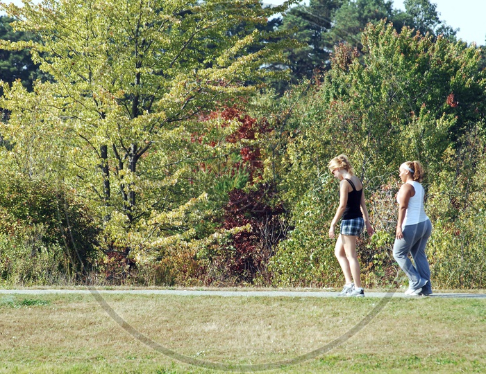 Women jogging in the park