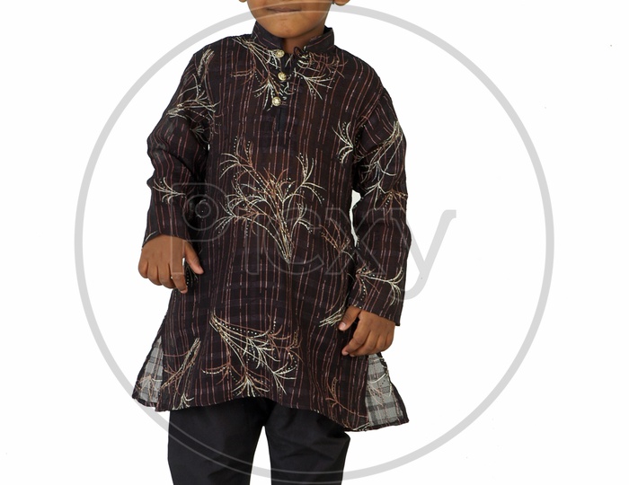 Indian little guy wearing ethnic wear