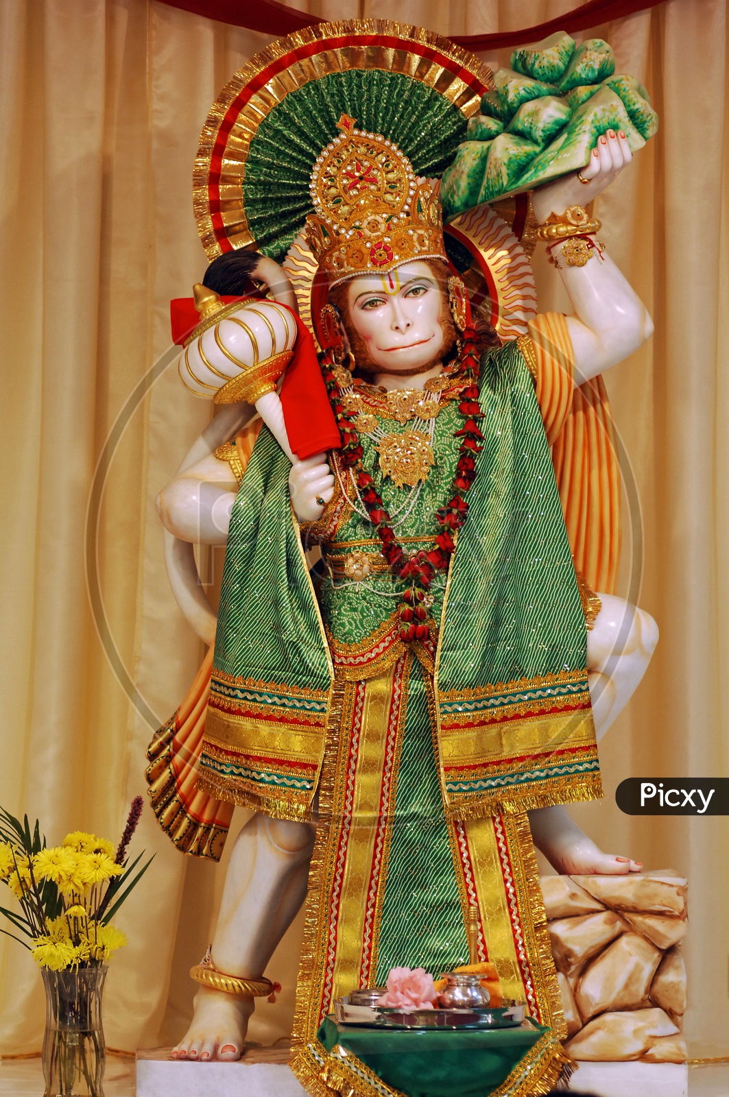 Lord Hanuman Marble Idol For Pooja