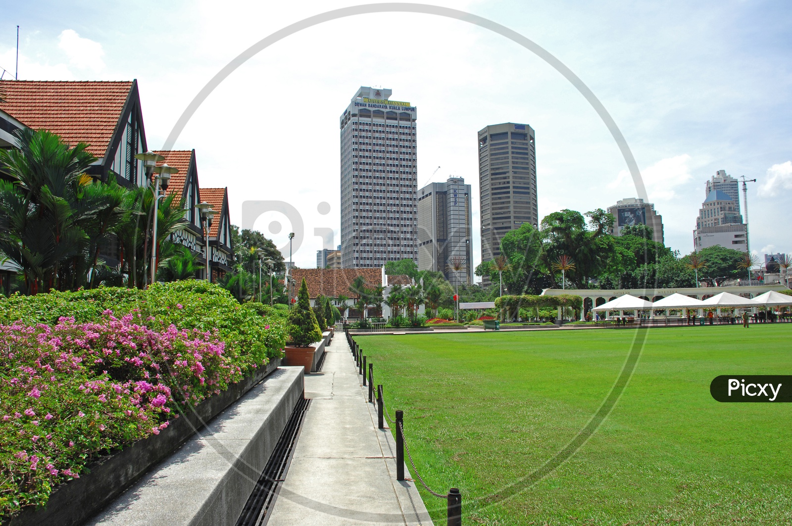 A View Of Dewan Bandaraya Kuala Lumpur Coporate Building From Merdeka Square Park