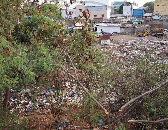 Garbage Dumped Near Slum Areas