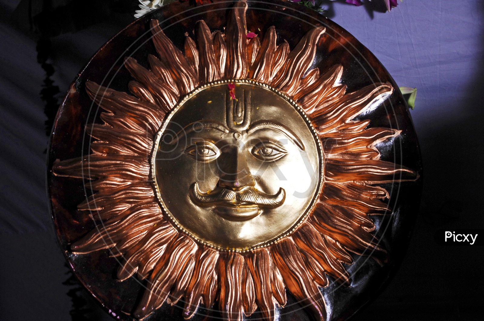 Brass Plate of God Sun Shining