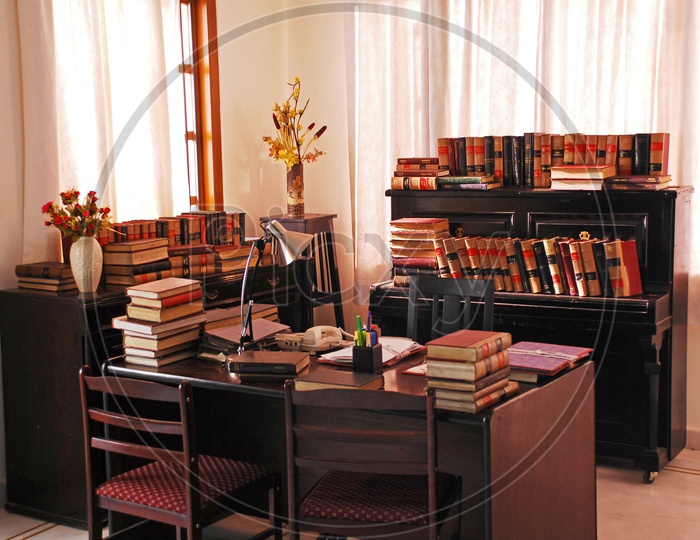 Lawyer office Room With Books in Shelf