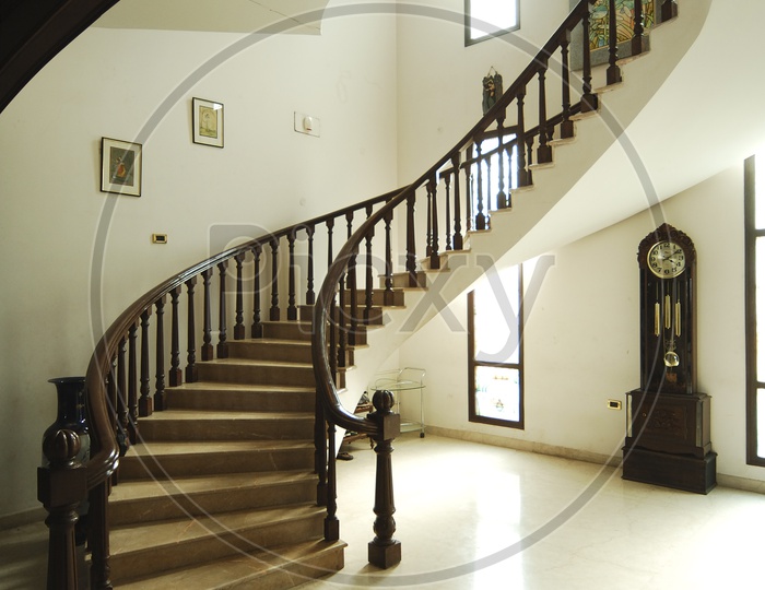 Staircase in a duplex house