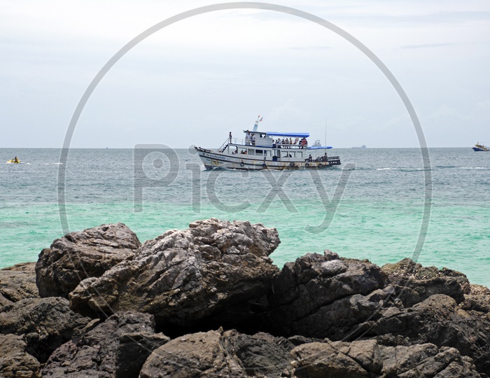 Ferry Boat In Sea