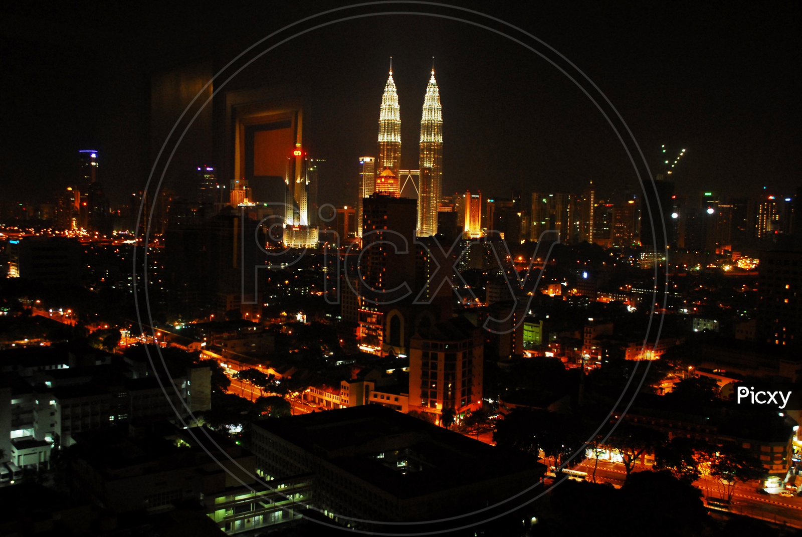 Night view of Kuala Lumpur city