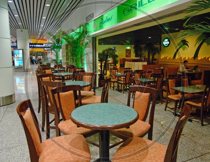 Seating arrangement of a hotel at Airport