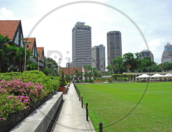 A View Of Dewan Bandaraya Kuala Lumpur Coporate Building From Merdeka Square Park