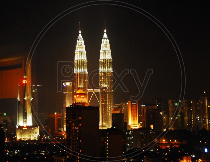 Night view of Kuala Lumpur city