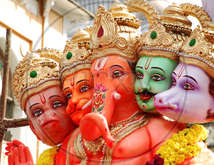Lord Ganesh Idols Procession For Vinayaka Chavithi Or Ganesh Chathurdhi