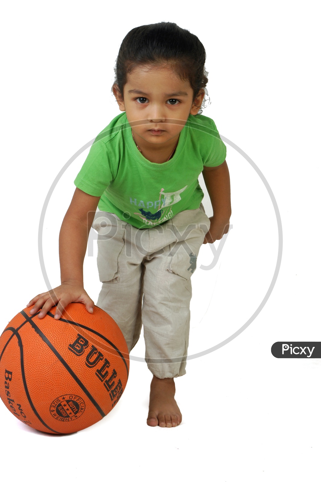 Indian boy with basketball