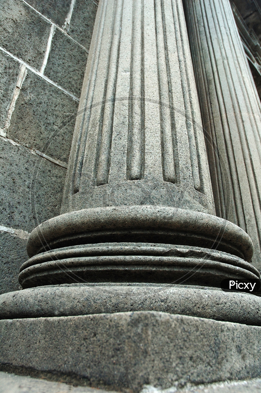 Stone carved pillar