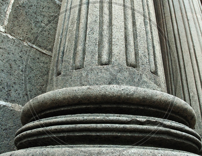 Stone carved pillar