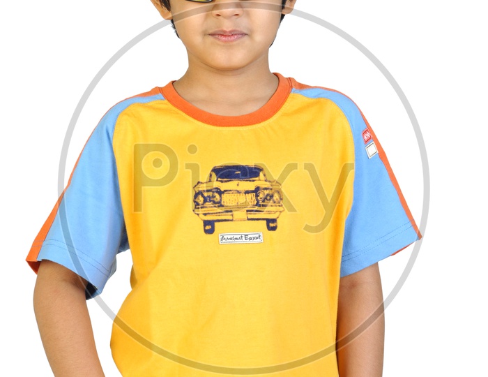 Image of An Indian boy with specs dancing in white background-XN518834 ...
