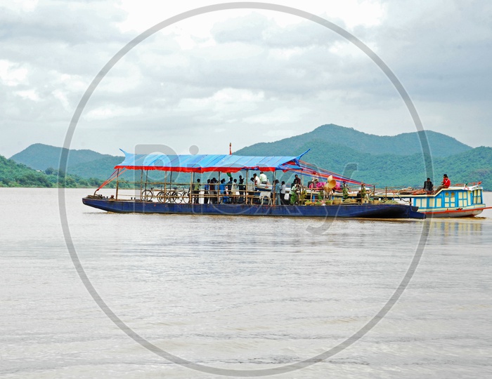 People traveling in a boat