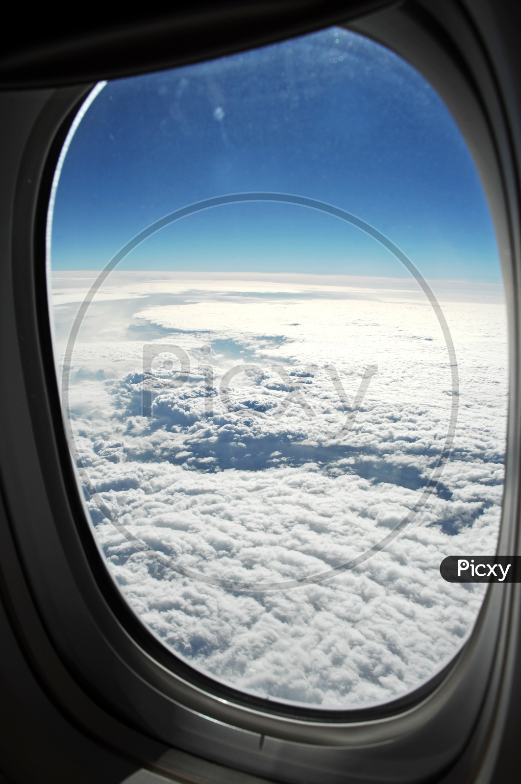Clouds from flight window