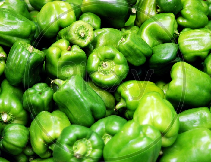 Green Capsicum Or Bell Pepper