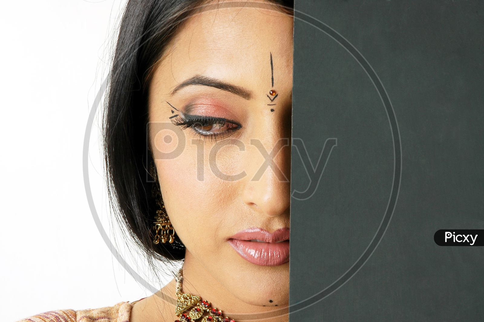 Indian Woman wearing eye makeup