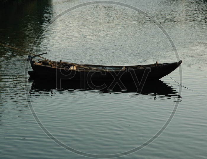 A boat in water