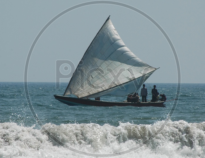 Sail boat in the sea