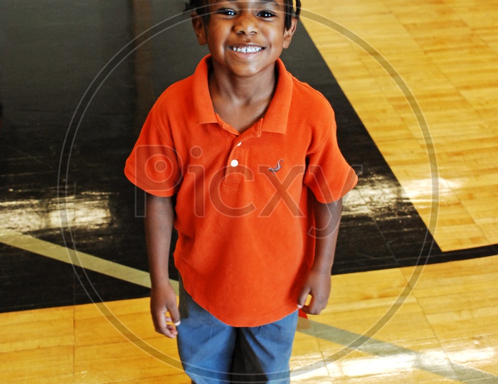 An African little boy smiling
