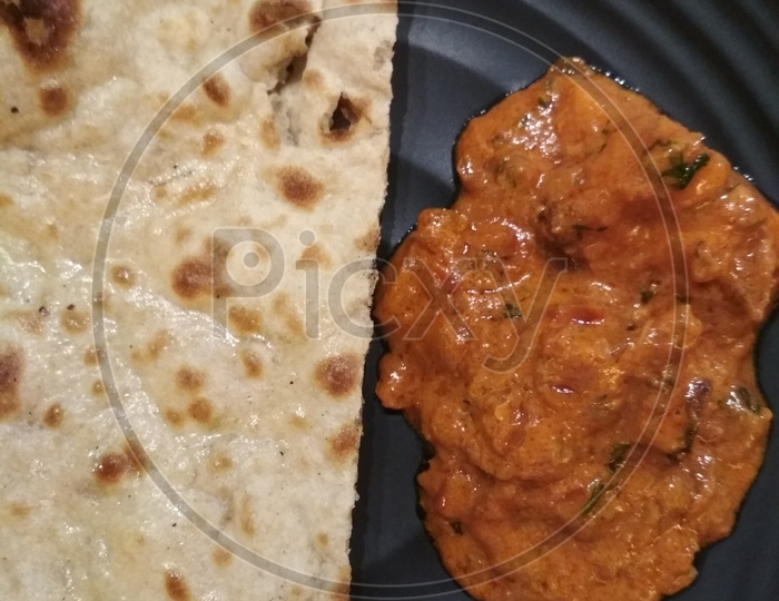 Roti With Panner Curry