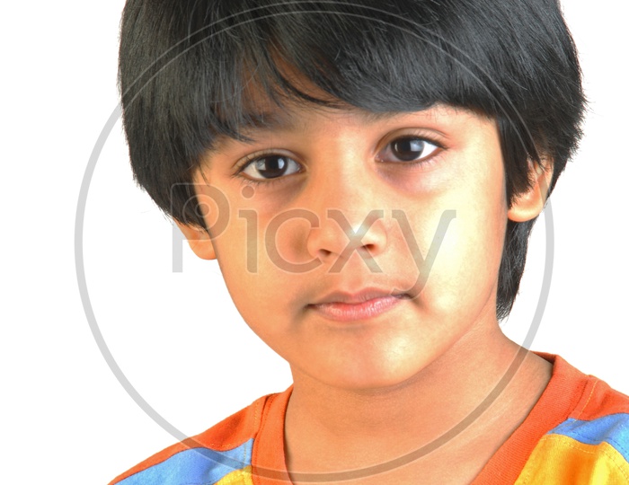 Indian Child or Indian Kid Isolated on white background