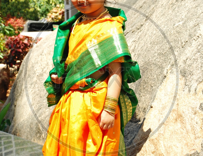 Indian kid in traditional dress