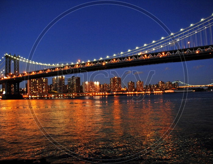 Manhattan bridge in Night