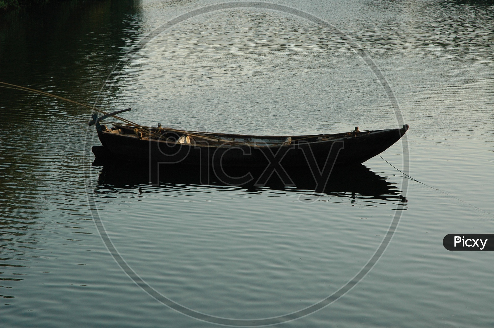 A boat in water