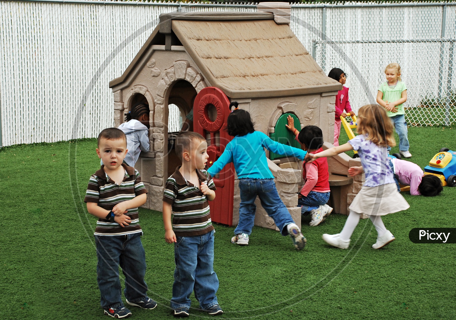 Kids Playing in a Kids In a Child Care Center o Kinder garden School