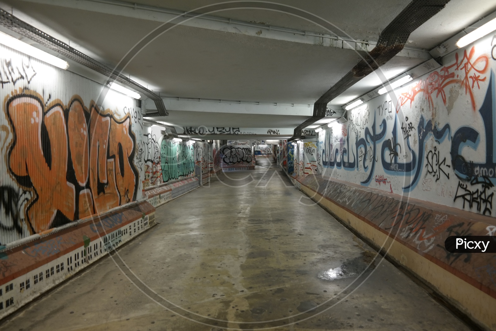 Graffiti art On Subway Walls