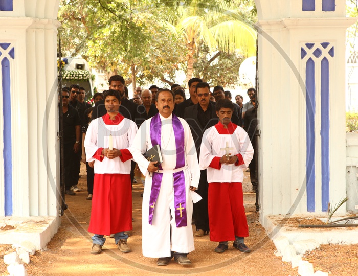 Church Father In a Funeral Ceremony