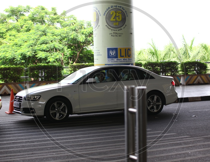 Cars at The Airport Entrance