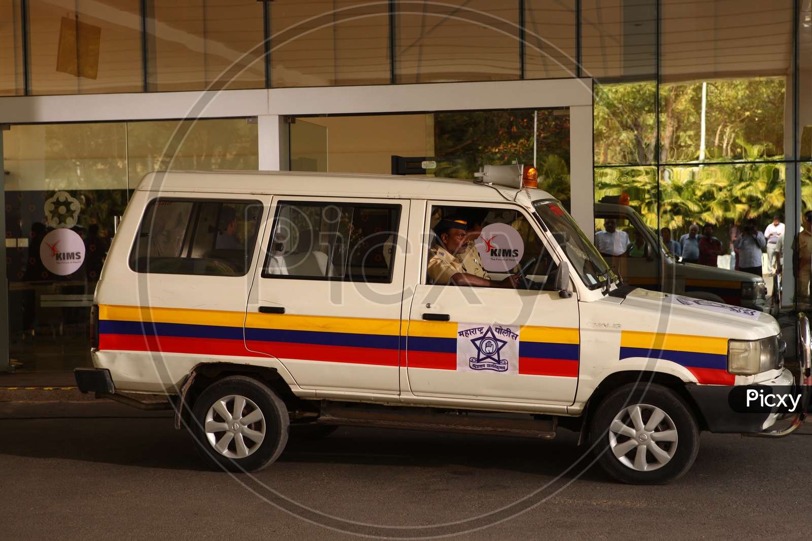 Police Vehicle at a Hospital