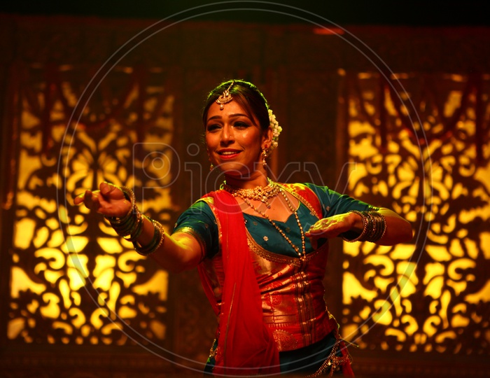 Kathak , a Traditional Dance Art Form Performing By an Artist