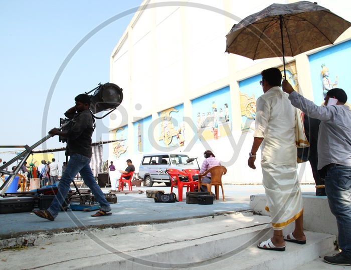 Movie Shooting Working Stills Of a South Indian Movie
