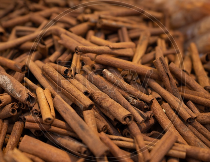 Cinnamon Sticks  Pile Closeup