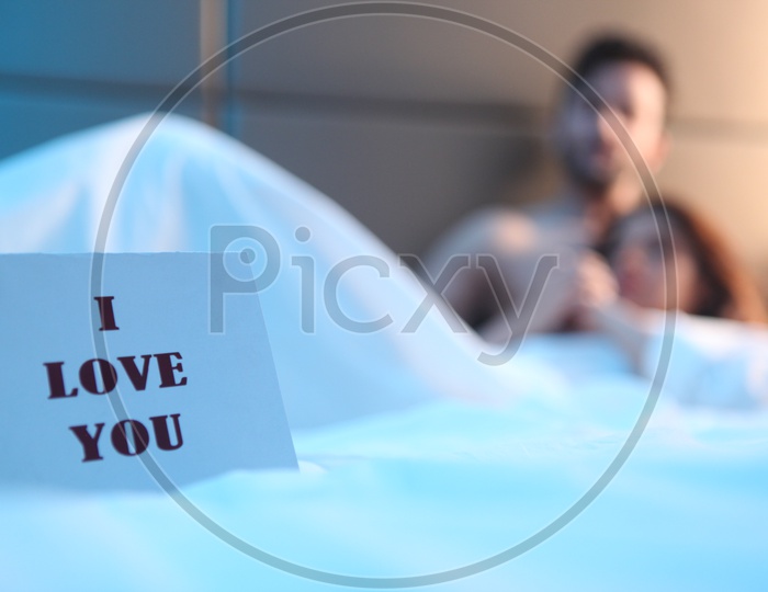 I Love U Card In a Bedroom