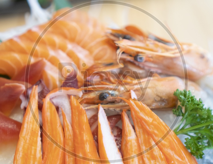 Sashimi , Fresh Sea Food Dish , Japanese Food
