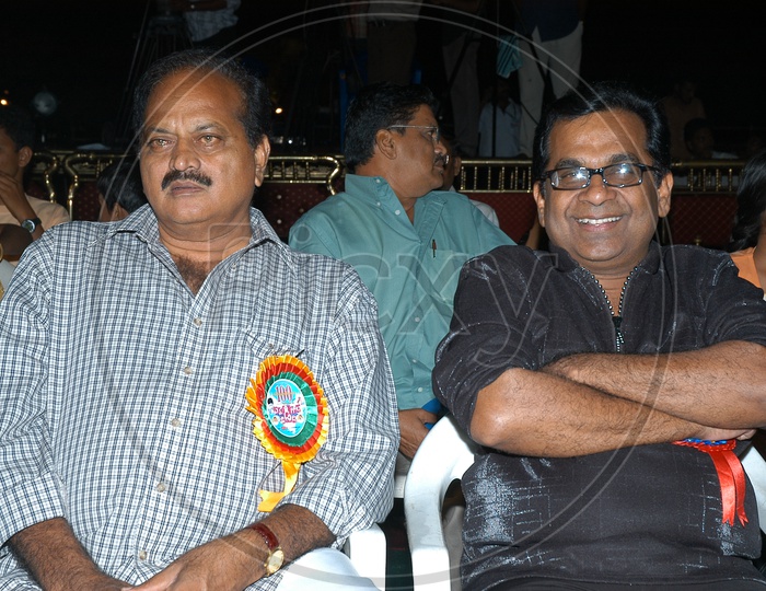 Dr. Brahmanandam and Chalapathi Rao during  success meet
