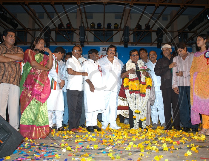 Dr. Brahmanandam during Felicitation