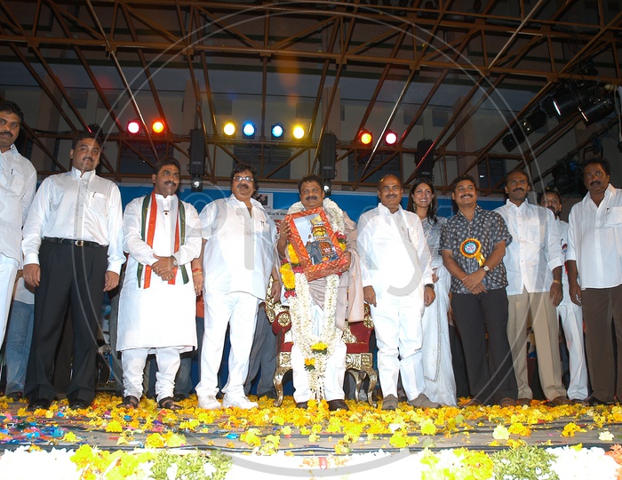 Dharmavarapu Subramanyam during Felicitation along with other tollywood actors