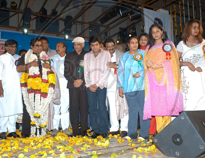 Dr. Brahmanandam during Felicitation