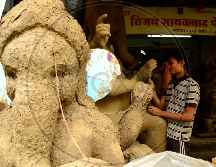 Artists Making Lord Ganesh Idols in Workshops For Gannesh Chathurdhi Festival