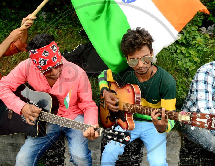 Indian Guitarists Performing The Indian Patriotic Songs on Independence Day Celebrations