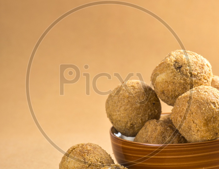 Kachori Or Kachauri Or Katchodi   Or Katchuri Is an Indian Snack in a  Bowl On an Isolated White Background